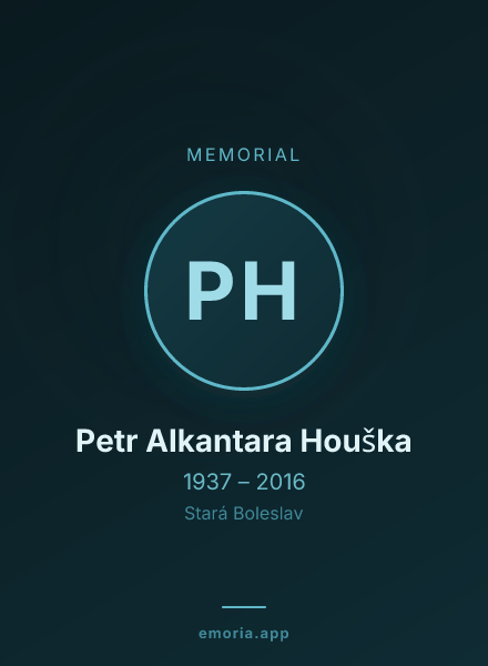 Memorial portrait of Petr Alkantara Houška