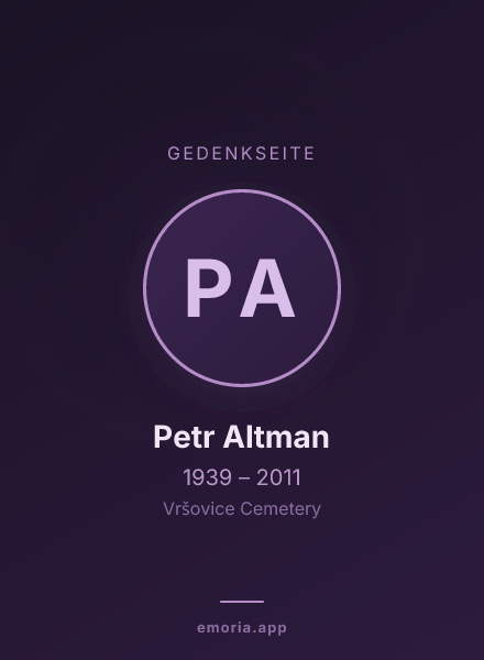 Gedenkportrait von Petr Altman