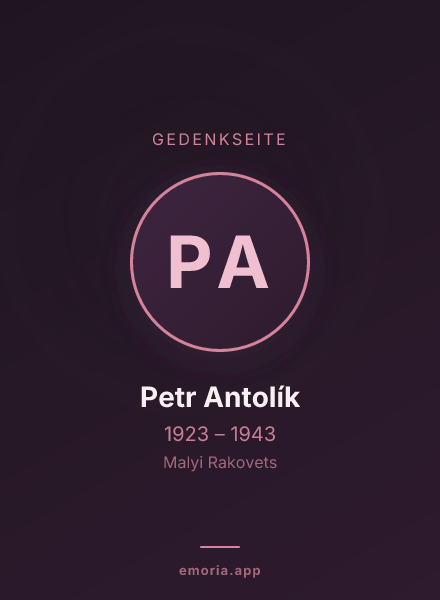 Gedenkportrait von Petr Antolík