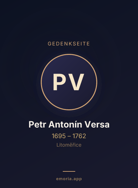 Gedenkportrait von Petr Antonín Versa