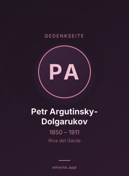 Gedenkportrait von Petr Argutinsky-Dolgarukov