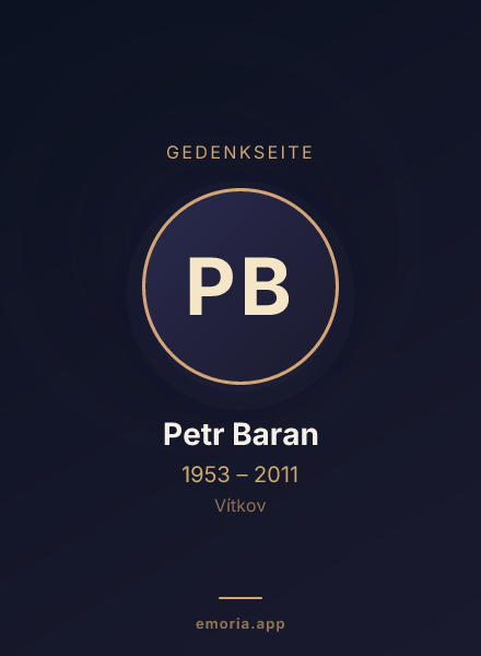Gedenkportrait von Petr Baran