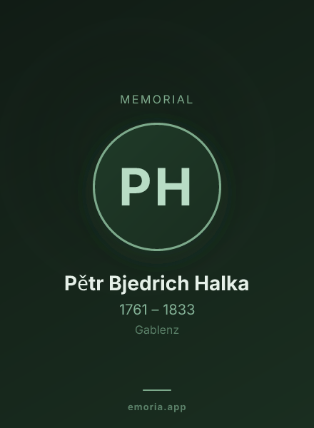 Memorial portrait of Pětr Bjedrich Halka