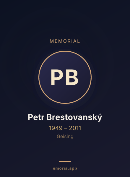 Memorial portrait of Petr Brestovanský