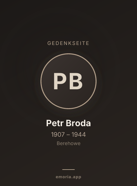 Gedenkportrait von Petr Broda