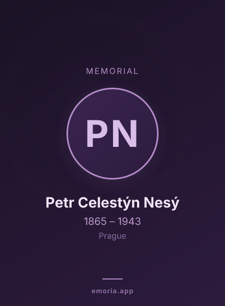 Memorial portrait of Petr Celestýn Nesý