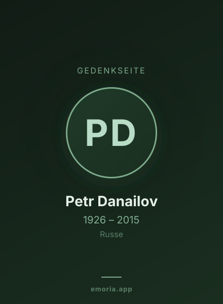 Gedenkportrait von Petr Danailov