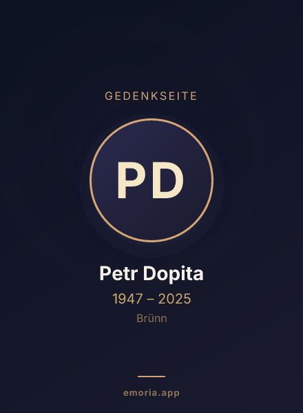 Gedenkportrait von Petr Dopita