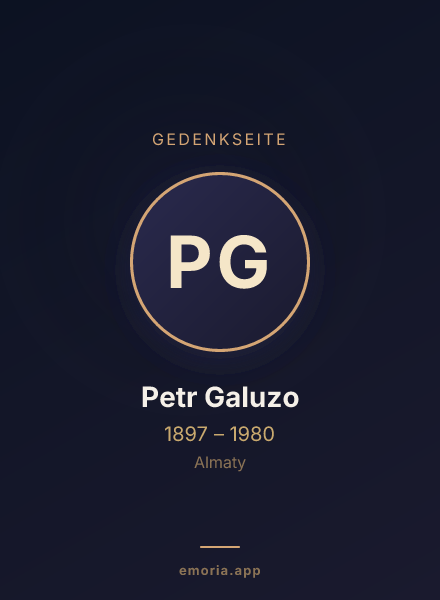 Gedenkportrait von Petr Galuzo