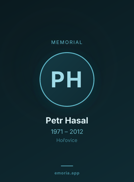 Memorial portrait of Petr Hasal