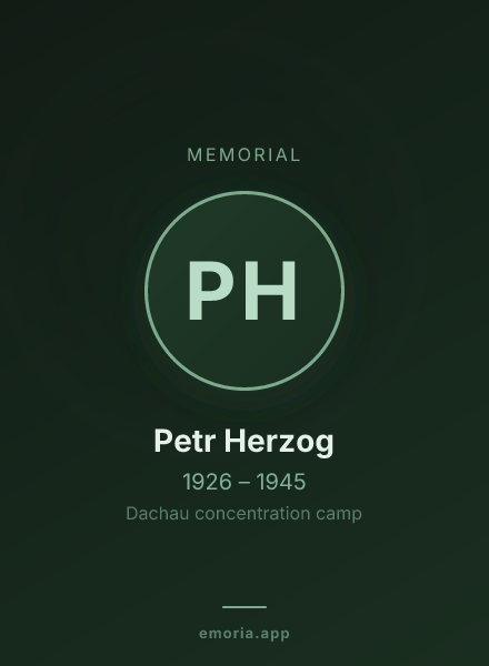 Memorial portrait of Petr Herzog
