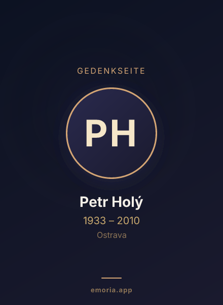 Gedenkportrait von Petr Holý