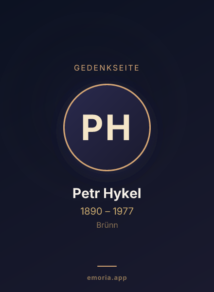 Gedenkportrait von Petr Hykel