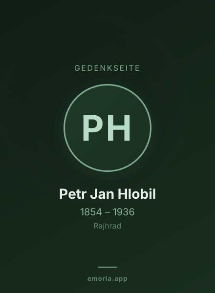 Gedenkportrait von Petr Jan Hlobil