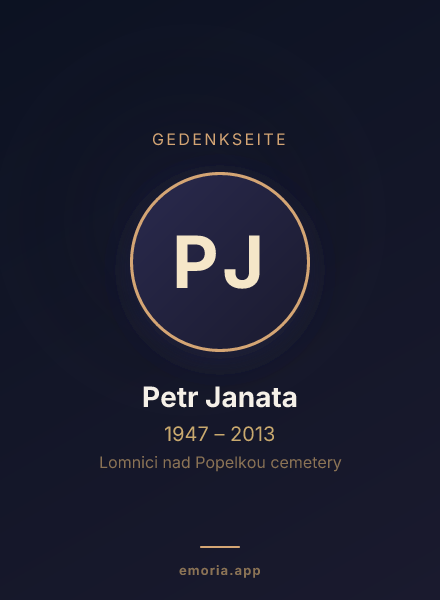 Gedenkportrait von Petr Janata