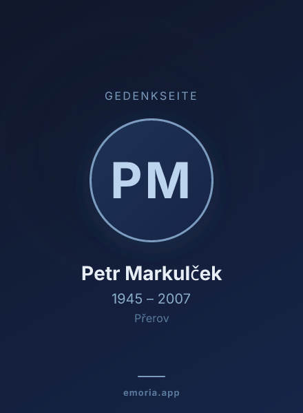 Gedenkportrait von Petr Markulček
