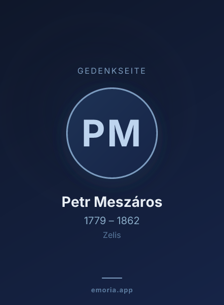 Gedenkportrait von Petr Meszáros
