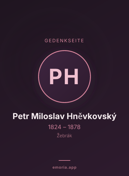 Gedenkportrait von Petr Miloslav Hněvkovský