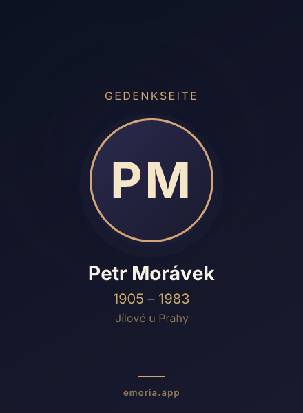 Gedenkportrait von Petr Morávek