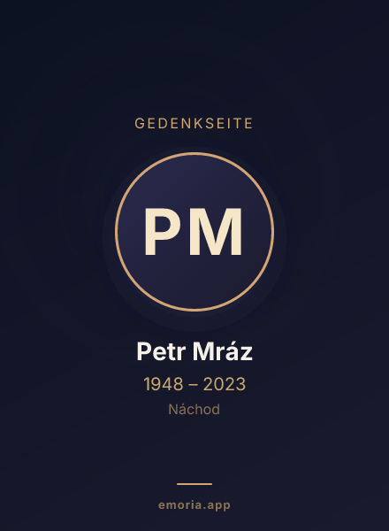 Gedenkportrait von Petr Mráz
