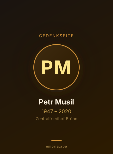 Gedenkportrait von Petr Musil