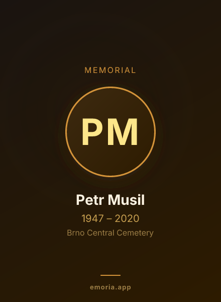 Memorial portrait of Petr Musil