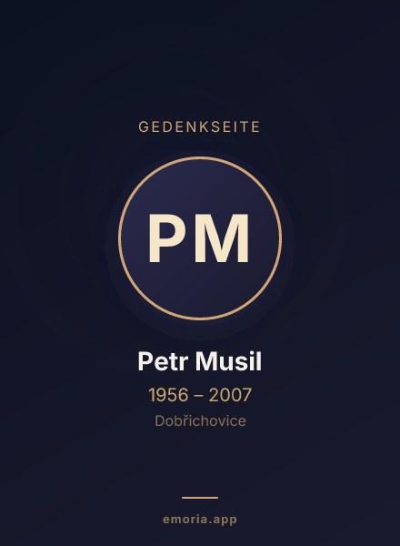 Gedenkportrait von Petr Musil