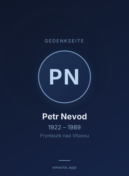 Gedenkportrait von Petr Nevod