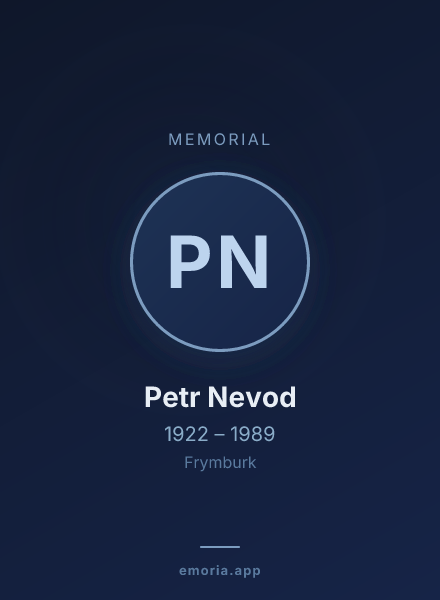 Memorial portrait of Petr Nevod