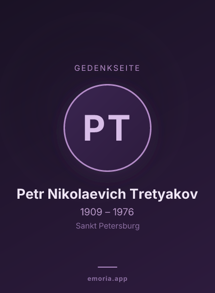 Gedenkportrait von Petr Nikolaevich Tretyakov
