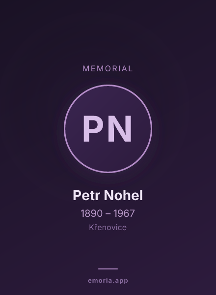 Memorial portrait of Petr Nohel