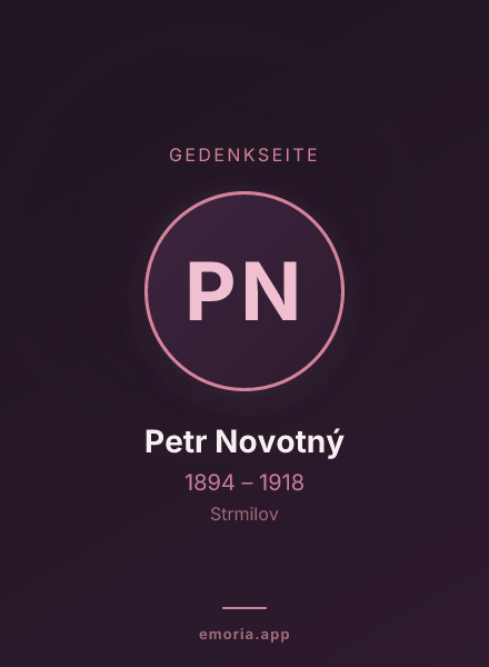 Gedenkportrait von Petr Novotný