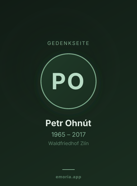 Gedenkportrait von Petr Ohnút