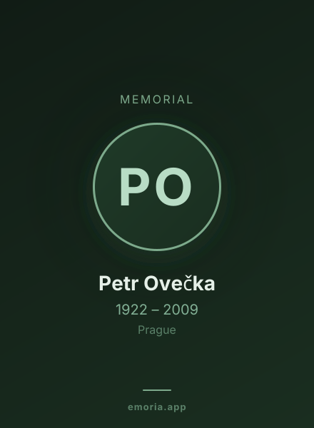 Memorial portrait of Petr Ovečka