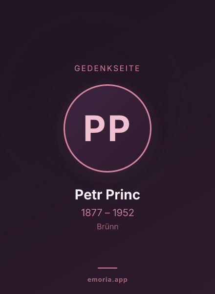 Gedenkportrait von Petr Princ