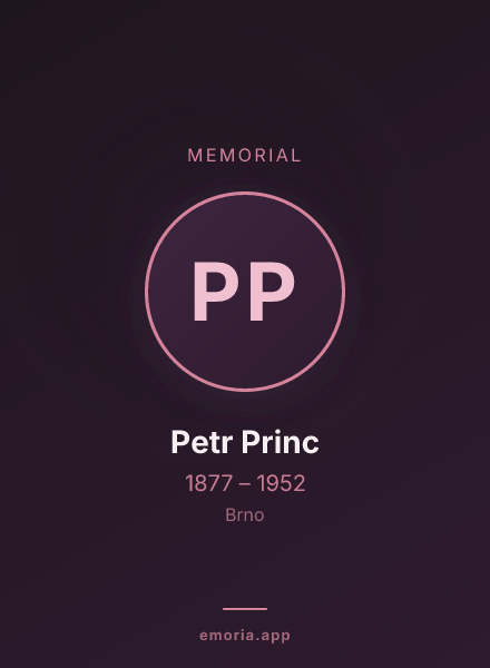 Memorial portrait of Petr Princ