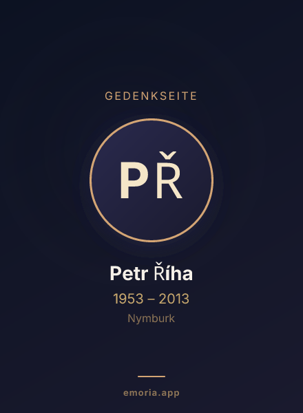 Gedenkportrait von Petr Říha