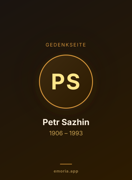 Gedenkportrait von Petr Sazhin