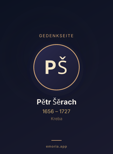 Gedenkportrait von Pětr Šěrach