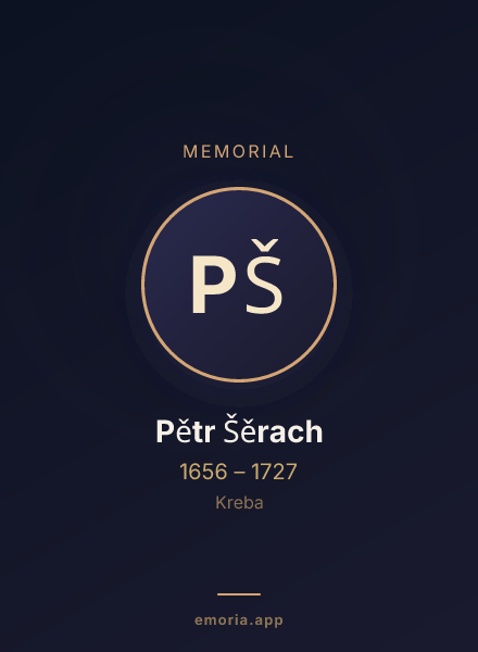 Memorial portrait of Pětr Šěrach