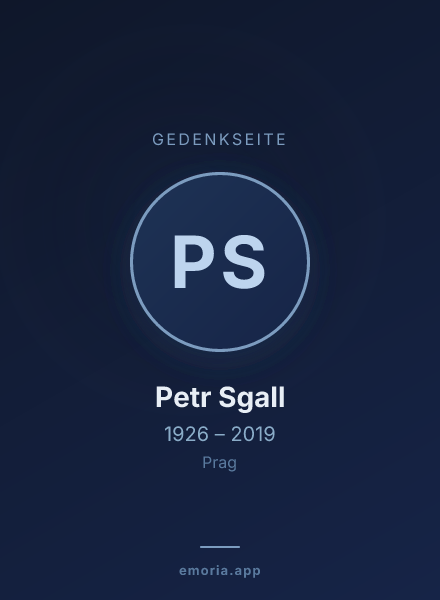 Gedenkportrait von Petr Sgall