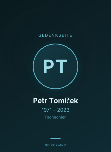 Gedenkportrait von Petr Tomíček