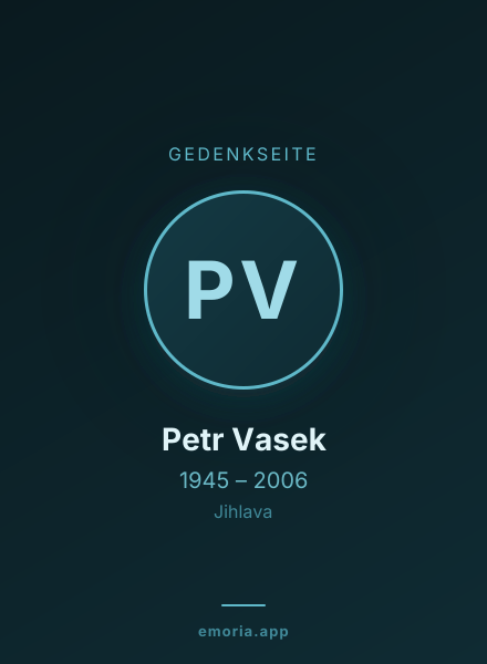 Gedenkportrait von Petr Vasek