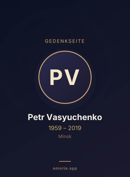 Gedenkportrait von Petr Vasyuchenko