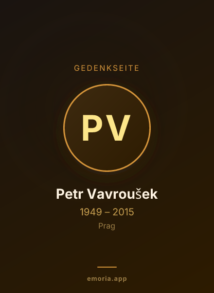 Gedenkportrait von Petr Vavroušek
