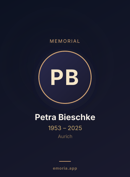 Memorial portrait of Petra Bieschke