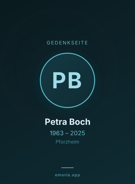 Gedenkportrait von Petra Boch