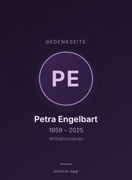 Gedenkportrait von Petra Engelbart