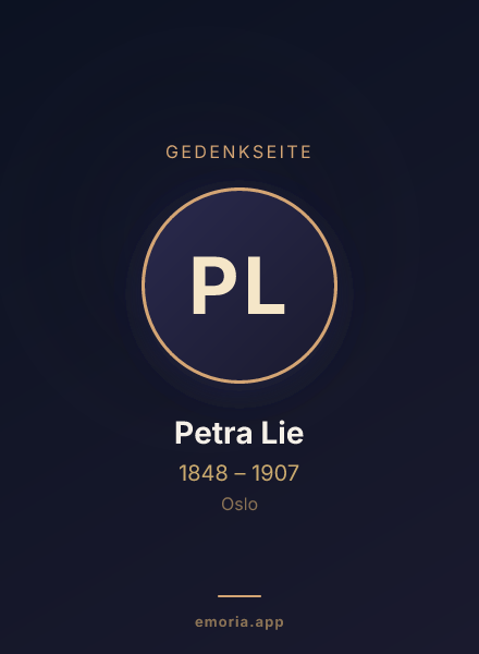Gedenkportrait von Petra Lie