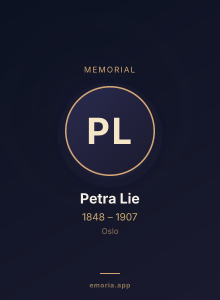 Memorial portrait of Petra Lie
